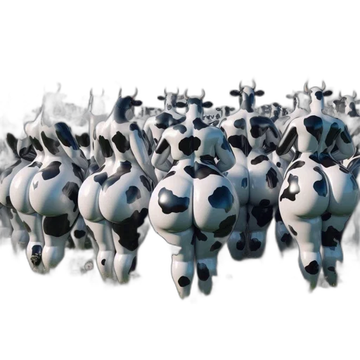 mask, robot, crown, 3d render, concept art, array, cow, statues transparent PNG cut-out