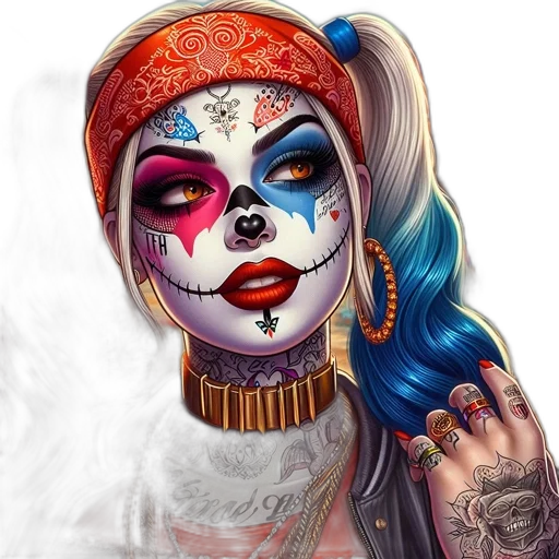 mask, face, jewelry, fantasy art, photorealistic, watercolor, comic book art, colorful transparent PNG cut-out