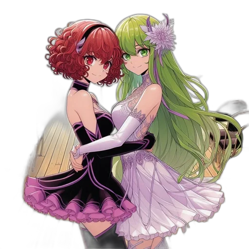 dress, staff, anime, concept art, pixel art, fantasy art, green, monochrome transparent PNG cut-out