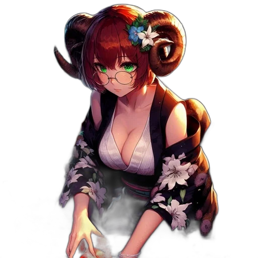 dress, flower, staff, weapon, anime, pixel art, fantasy art, concept art transparent PNG cut-out