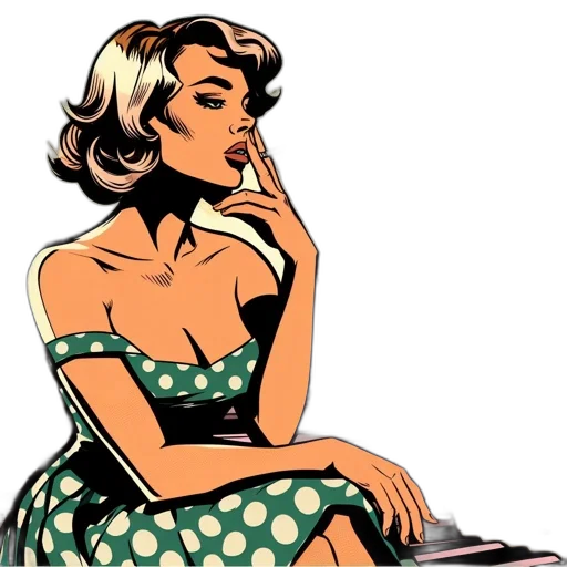 dress, jewelry, comic book art, cartoon, concept art, photorealistic, green, earth tones transparent PNG cut-out