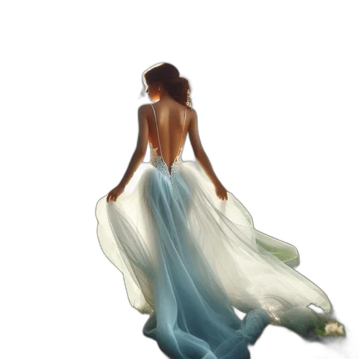 dress, jewelry, concept art, fantasy art, photorealistic, pixel art, blue, pastel transparent PNG cut-out
