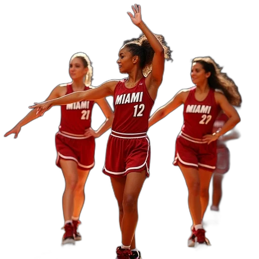 miami, heat, dancers, perform transparent PNG cut-out