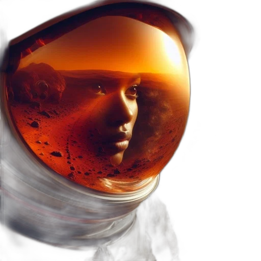 mask, face, bottle, photorealistic, concept art, 3d render, outer space, fire transparent PNG cut-out