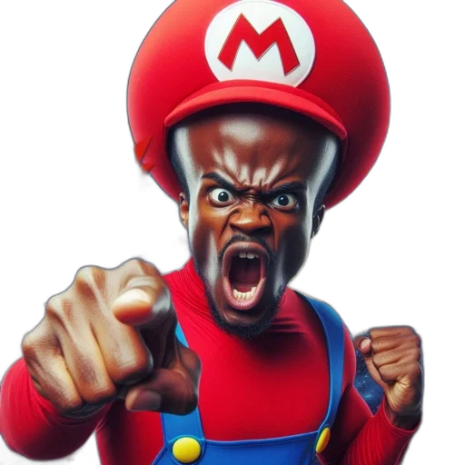 face, weapon, animal, concept art, character, resembling, mario, super transparent PNG cut-out