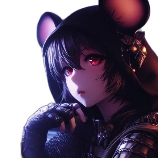 mask, animal, staff, face, cyberpunk, fantasy art, anime, concept art transparent PNG cut-out