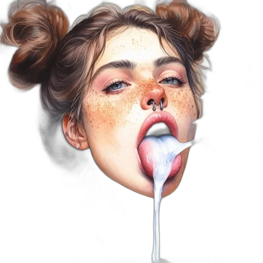 face, mask, food, staff, watercolor, photorealistic, oil painting, concept art transparent PNG cut-out