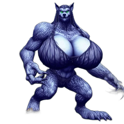 creature, animal, concept art, fantasy art, 3d render, pixel art, blue, fantastical transparent PNG cut-out