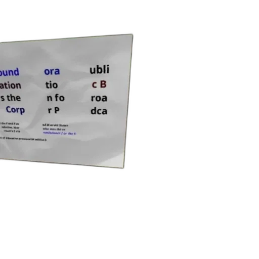 3d render, image, shows, text, mentions, ford, foundation, corporation transparent PNG cut-out