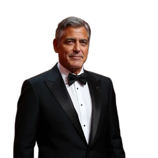 staff, jacket, animal, umbrella, actor, george, clooney, arrives transparent PNG cut-out