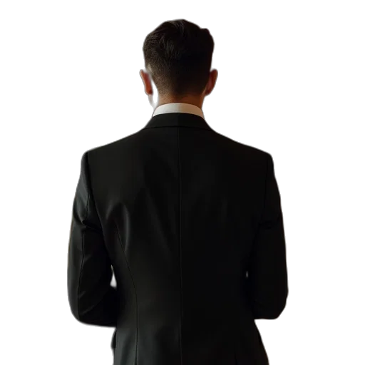jacket, staff, face, dress, man, pinstrip, suit, stands transparent PNG cut-out