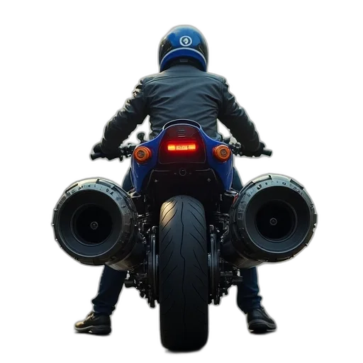 jacket, concept art, 3d render, photorealistic, pixel art, motorbike, two, big transparent PNG cut-out