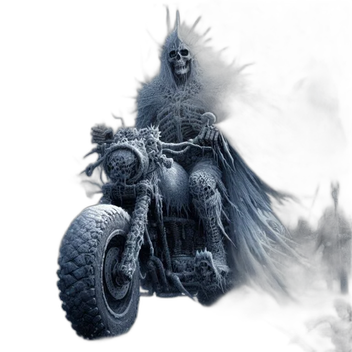 creature, mask, concept art, fantasy art, comic book art, photorealistic, icy, ominous transparent PNG cut-out