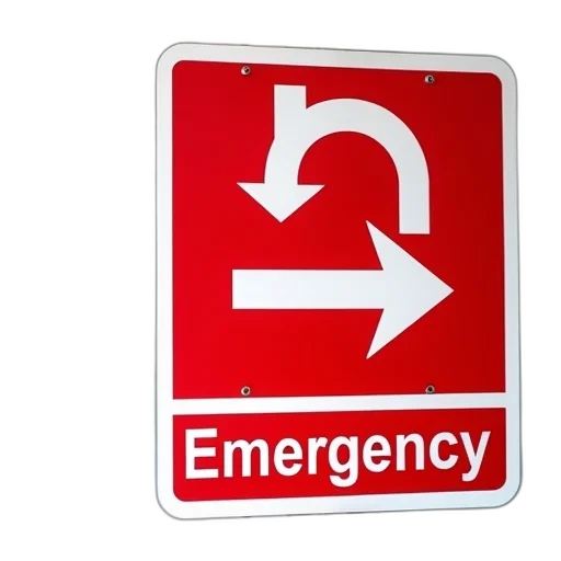 emergency, point, sign, 5x7 transparent PNG cut-out