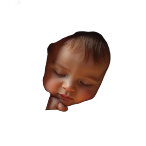 face, mask, hair, creature, photorealistic, 3d render, oil painting, concept art transparent PNG cut-out