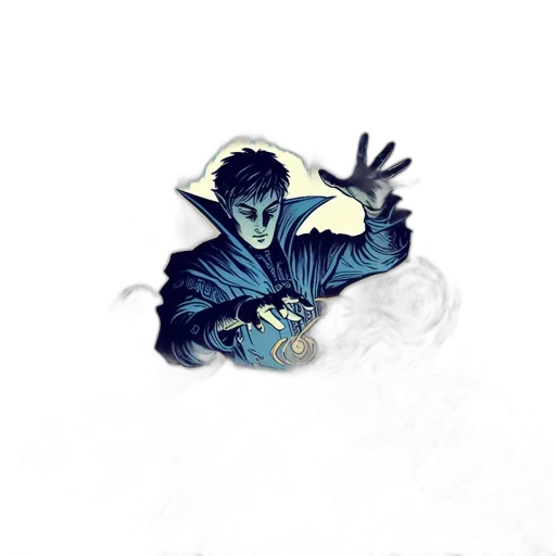 mask, staff, creature, dragon, concept art, fantasy art, comic book art, watercolor transparent PNG cut-out