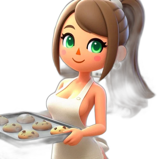food, dress, concept art, 3d render, cartoon, photorealistic, pastel, animated transparent PNG cut-out