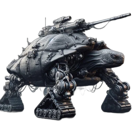 weapon, robot, dragon, animal, concept art, 3d render, photorealistic, fantasy art transparent PNG cut-out