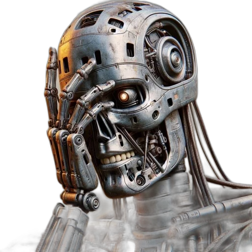 robot, face, mask, concept art, 3d render, cyberpunk, photorealistic, rusty transparent PNG cut-out