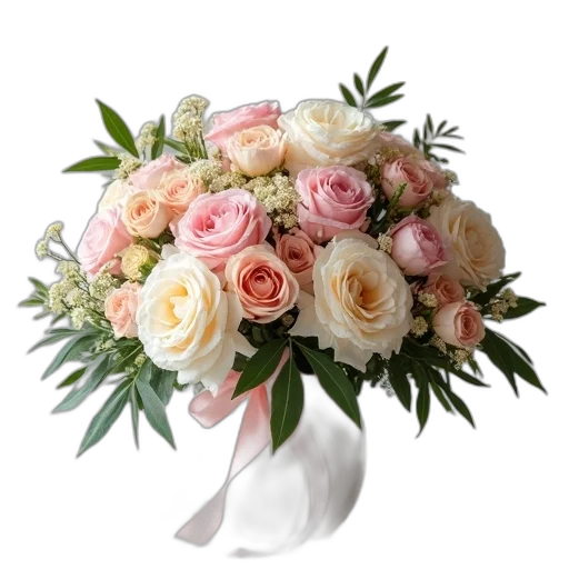 flower, crown, photorealistic, 3d render, pastel, large, elegant, bouquet transparent PNG cut-out