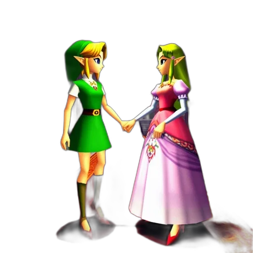 dress, concept art, 3d render, pixel art, fantasy art, green, two, animated transparent PNG cut-out
