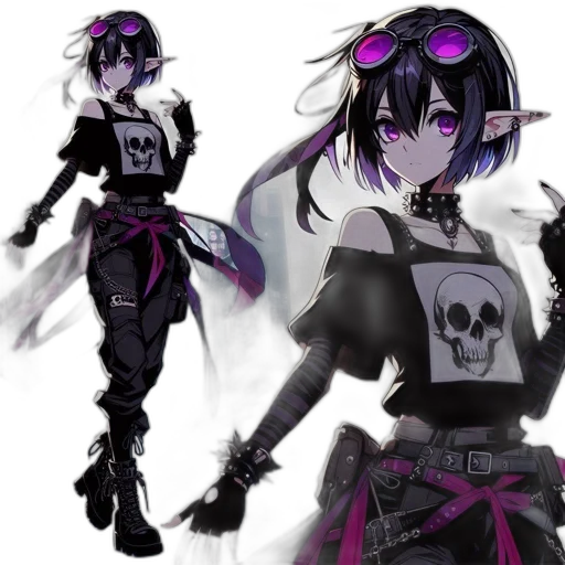 concept art, fantasy art, cyberpunk, anime, dark, monochrome, neon, pastel transparent PNG cut-out
