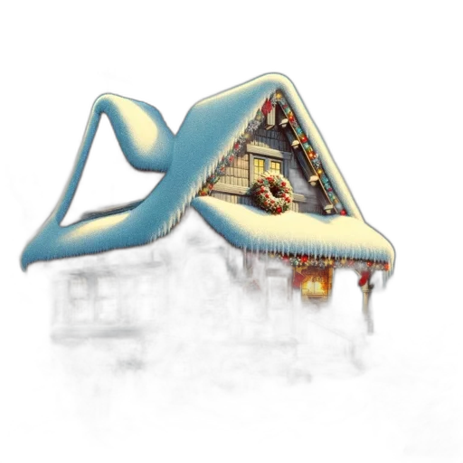 building, 3d render, concept art, photorealistic, pixel art, snow, fog, snowy transparent PNG cut-out