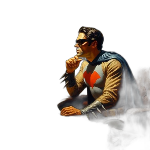 jacket, concept art, comic book art, fantasy art, photorealistic, outer space, fog, fire transparent PNG cut-out