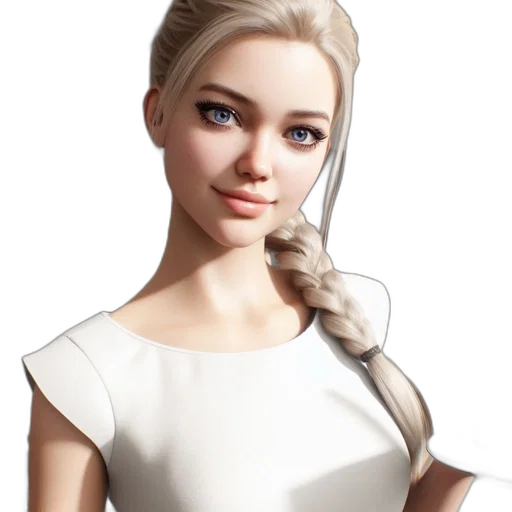 dress, staff, face, jewelry, 3d render, photorealistic, cartoon, concept art transparent PNG cut-out