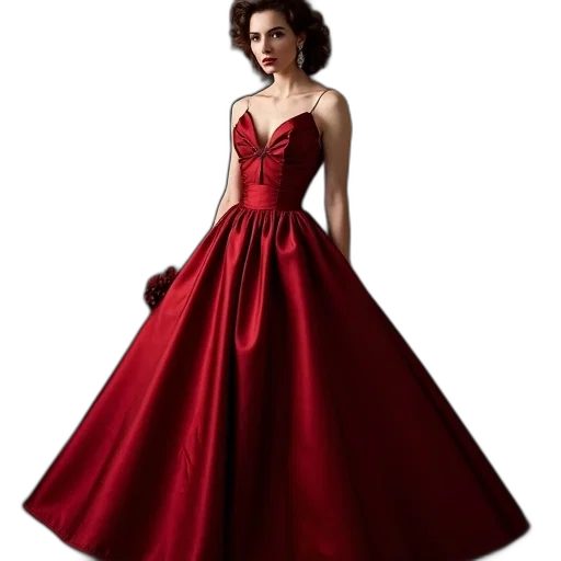 dress, photorealistic, concept art, red, medium, heroine, bordeaux, patent transparent PNG cut-out