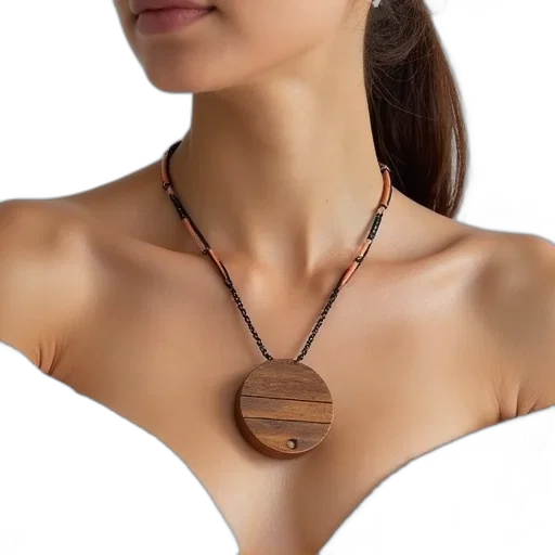 jewelry, second, image, close-up, woman, neck, shoulders, showcasing transparent PNG cut-out