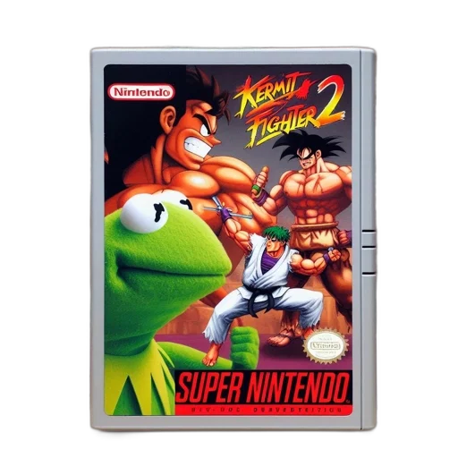 concept art, pixel art, snes, game, cartridge, featuring, kerry, fighter transparent PNG cut-out