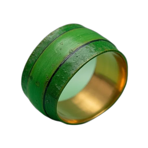 jewelry, 3d render, green, earth tones, bright, enamel, bracelet, brass transparent PNG cut-out