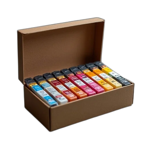 colorful, box, canon, camera transparent PNG cut-out