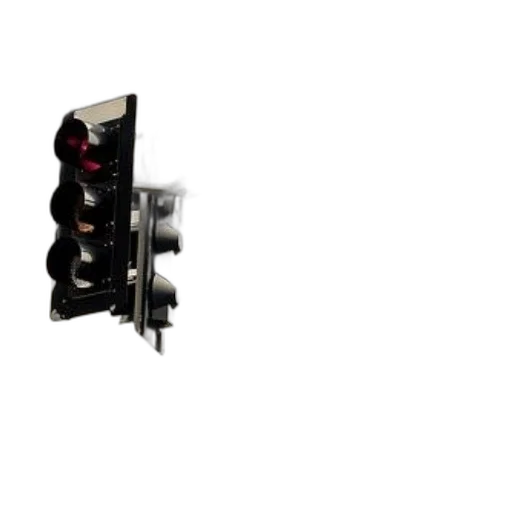 robot, traffic, light, displaying, red, signal, against, backdrop transparent PNG cut-out