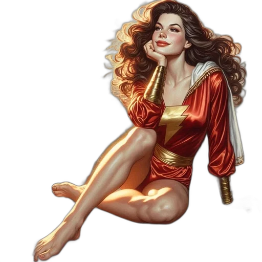 dress, comic book art, concept art, fantasy art, pixel art, golden, red, woman transparent PNG cut-out
