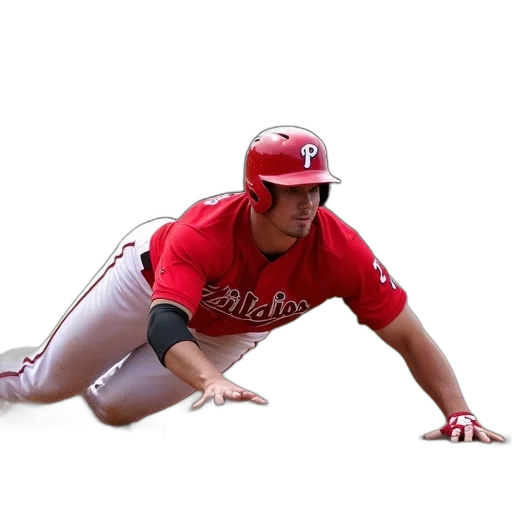 animal, creature, weapon, photorealistic, baseball, player, red, uniform transparent PNG cut-out