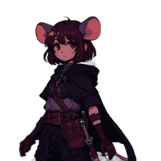 staff, jacket, weapon, animal, concept art, pixel art, cyberpunk, fantasy art transparent PNG cut-out