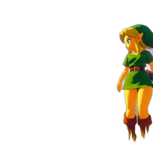 dress, pixel art, concept art, 3d render, fantasy art, green, golden, character transparent PNG cut-out