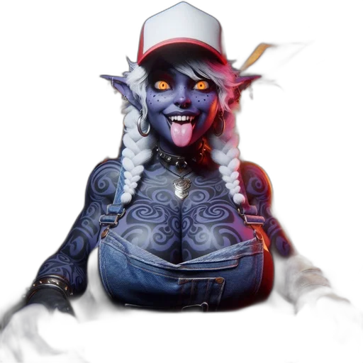 hat, mask, concept art, fantasy art, pixel art, cyberpunk, animated, figure transparent PNG cut-out