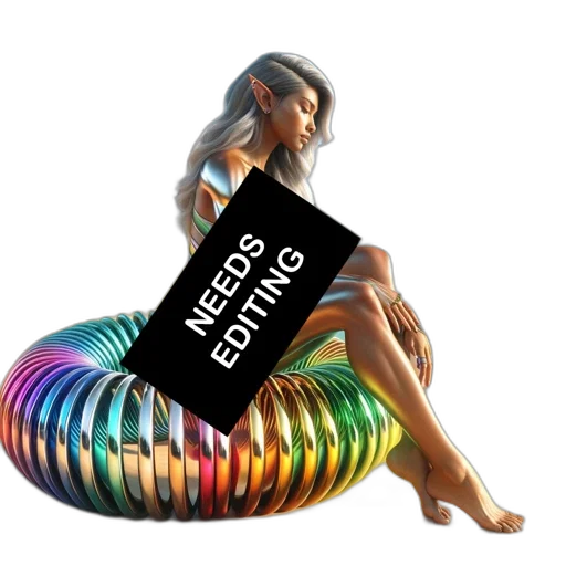 creature, dress, jewelry, hair, 3d render, vaporwave, photorealistic, concept art transparent PNG cut-out
