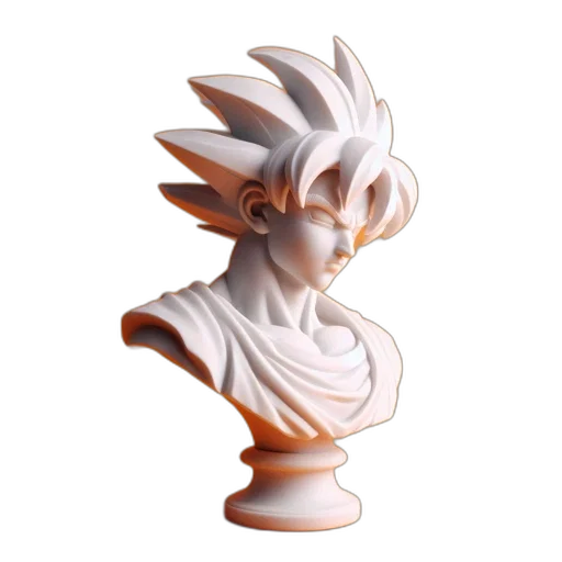 3d render, concept art, fantasy art, photorealistic, 3d-rendered, bust, sculpture, character transparent PNG cut-out