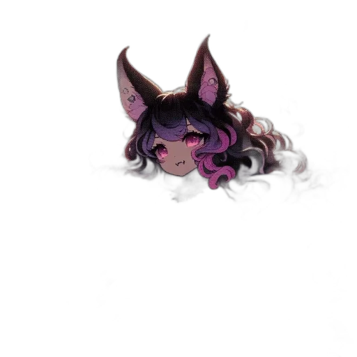 creature, dragon, staff, hair, concept art, fantasy art, watercolor, anime transparent PNG cut-out