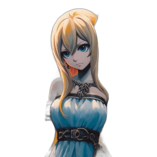 dress, staff, robot, face, anime, 3d render, concept art, pixel art transparent PNG cut-out