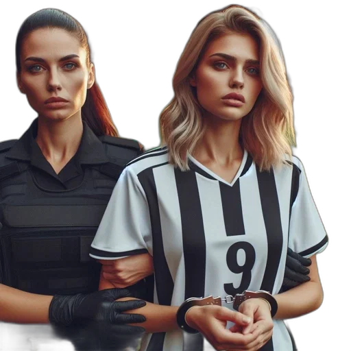 concept art, two, women, man, stand, soccer, field, flanked transparent PNG cut-out
