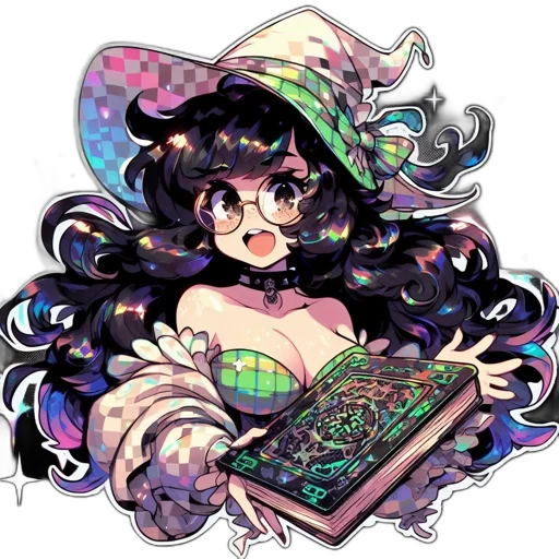 staff, dress, crown, hat, fantasy art, pixel art, anime, comic book art transparent PNG cut-out
