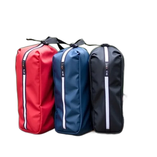 jacket, set, four, different, colored, bike, bags, displayed transparent PNG cut-out