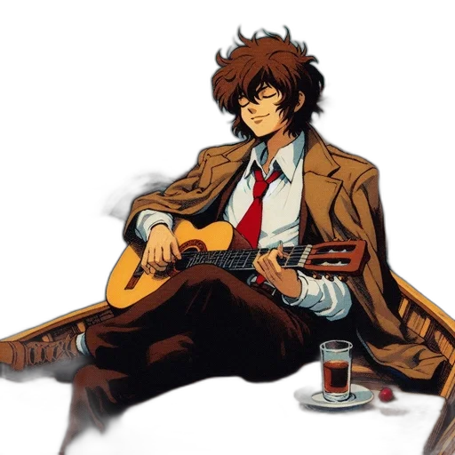 jacket, pixel art, anime, concept art, cartoon, red, dark, young transparent PNG cut-out