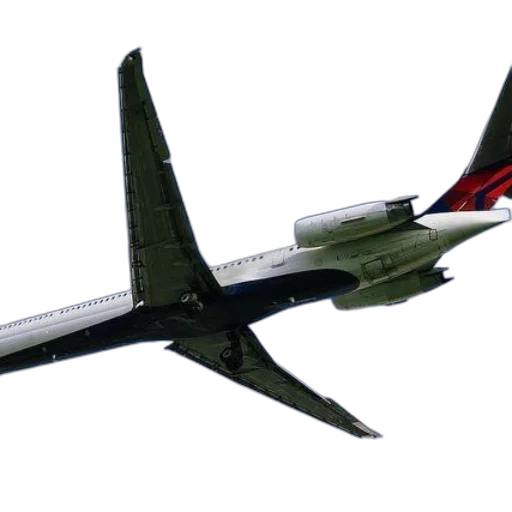 3d render, delta, airplane, flies, through, sky transparent PNG cut-out