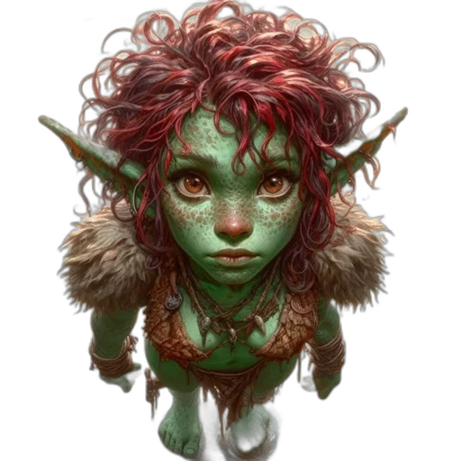 face, creature, staff, fantasy art, concept art, pixel art, photorealistic, green transparent PNG cut-out